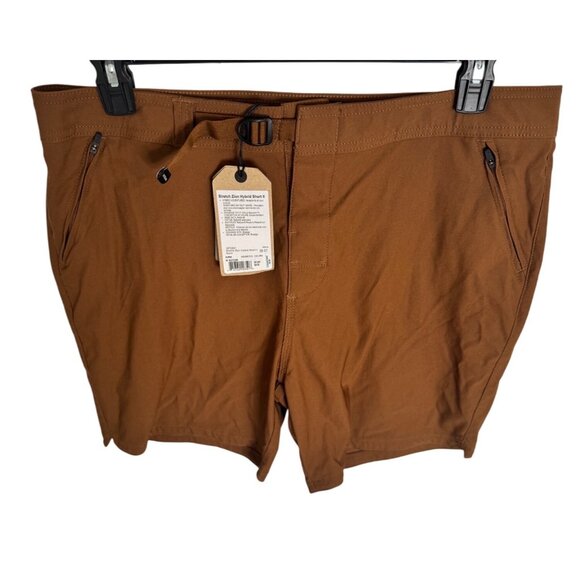 Prana Men's Stretch Zion Hybrid Short II Size 36/07 Rust Brown NWT Pockets - Picture 7 of 15